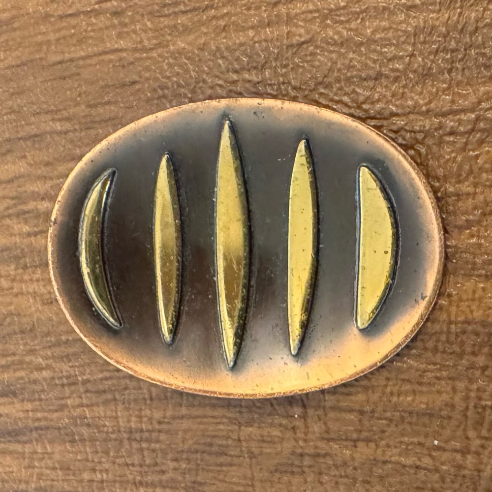 Mid Century Copper & Brass Pin